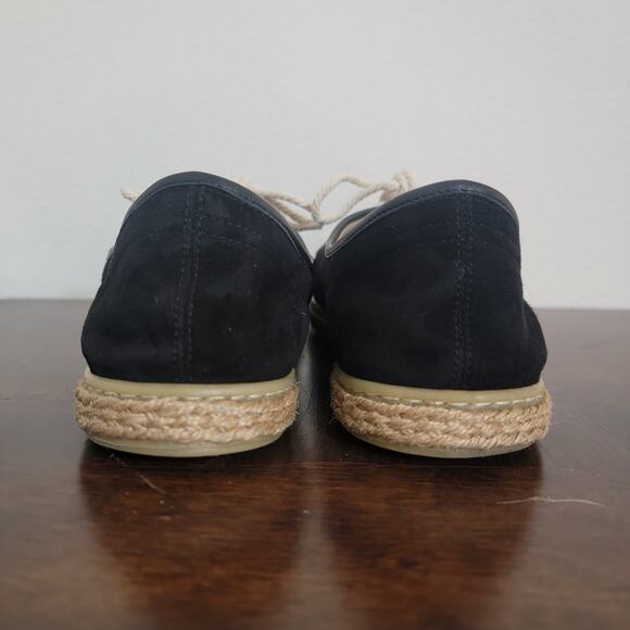 Jenni Kayne Black Suede Espadrille Sneaker Trainer EU 39 US 9 Made in Italy Lace - Picture 8 of 11